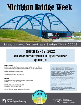 Mark Your Calendar for 2022 Michigan Bridge Week March 15 through 17