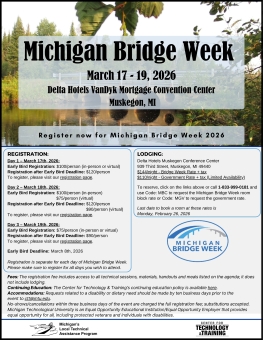 2026 Michigan Bridge Week Save the Date Flyer
