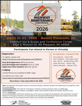 2026 Highway Maintenance Conference Flyer